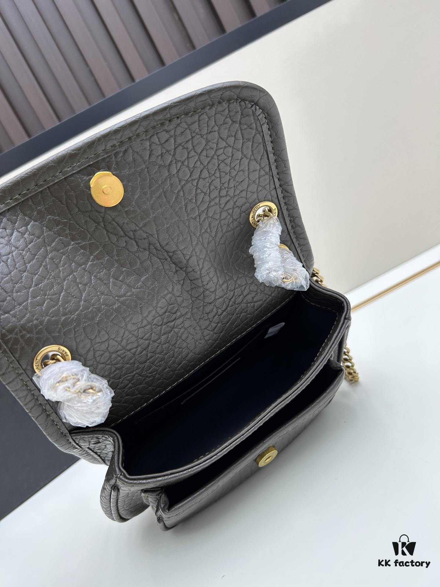 New Arrival with Box 💰 YSL Saint Laurent Niki Grainy Leather Mini Shoulder Bag