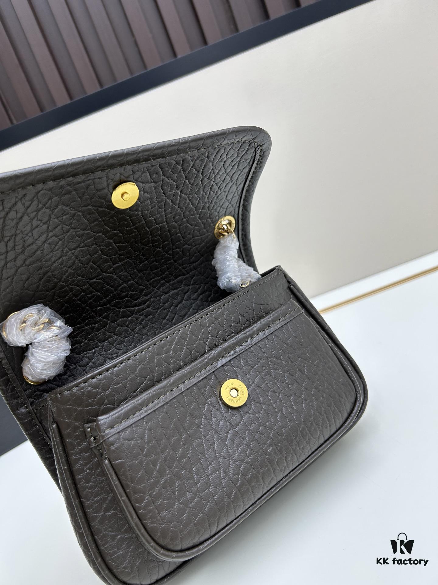 New Arrival with Box 💰 YSL Saint Laurent Niki Grainy Leather Mini Shoulder Bag