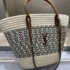 YSL Summer New Arrival Woven Bag, Large-Capacity Tote, Vacation Beach Bag, Shoulder and Handheld Purse 40.28