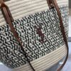 YSL Summer New Arrival Woven Bag, Large-Capacity Tote, Vacation Beach Bag, Shoulder and Handheld Purse 40.28