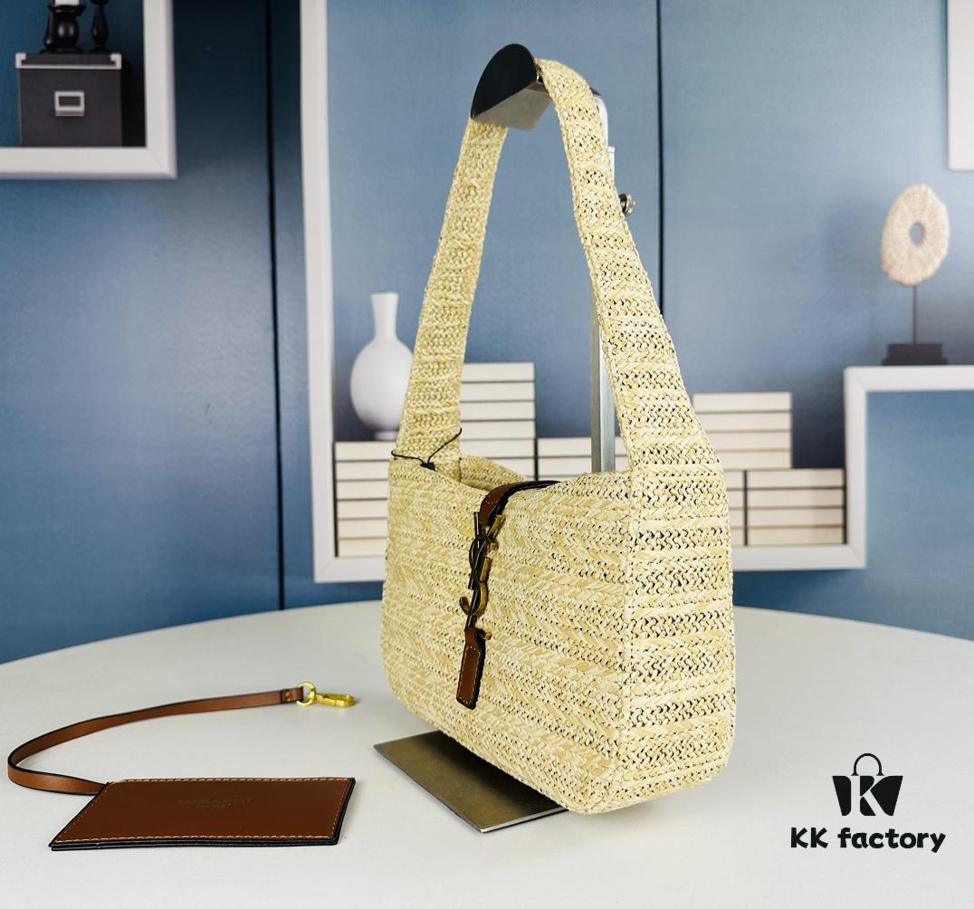 New Bestseller YSL Le 5 à 7 Raffia Mini Shoulder Bag