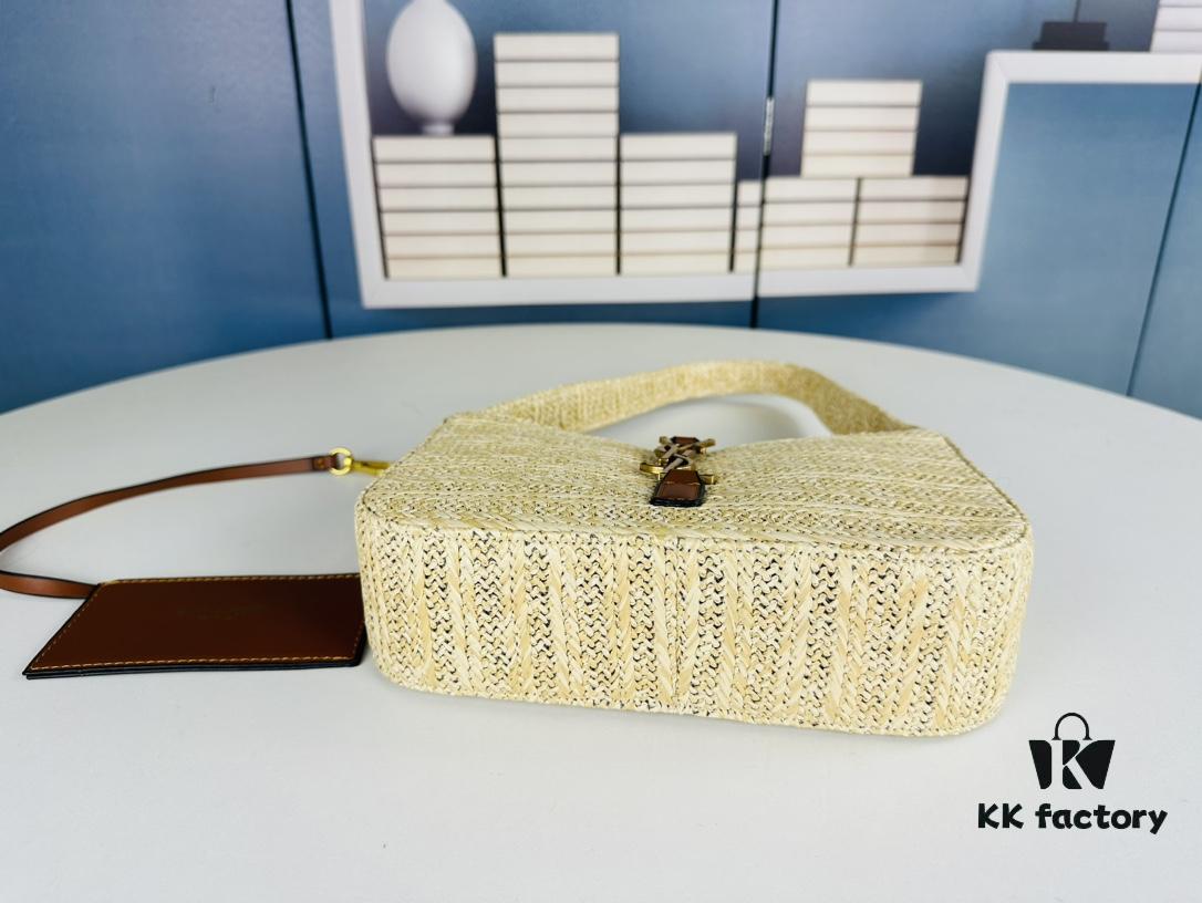 New Bestseller YSL Le 5 à 7 Raffia Mini Shoulder Bag