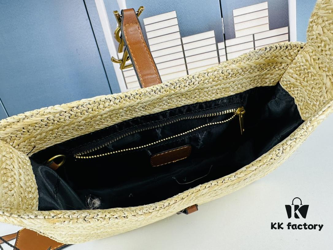 New Bestseller YSL Le 5 à 7 Raffia Mini Shoulder Bag