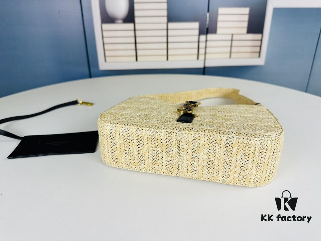 New Bestseller YSL Le 5 à 7 Raffia Mini Shoulder Bag