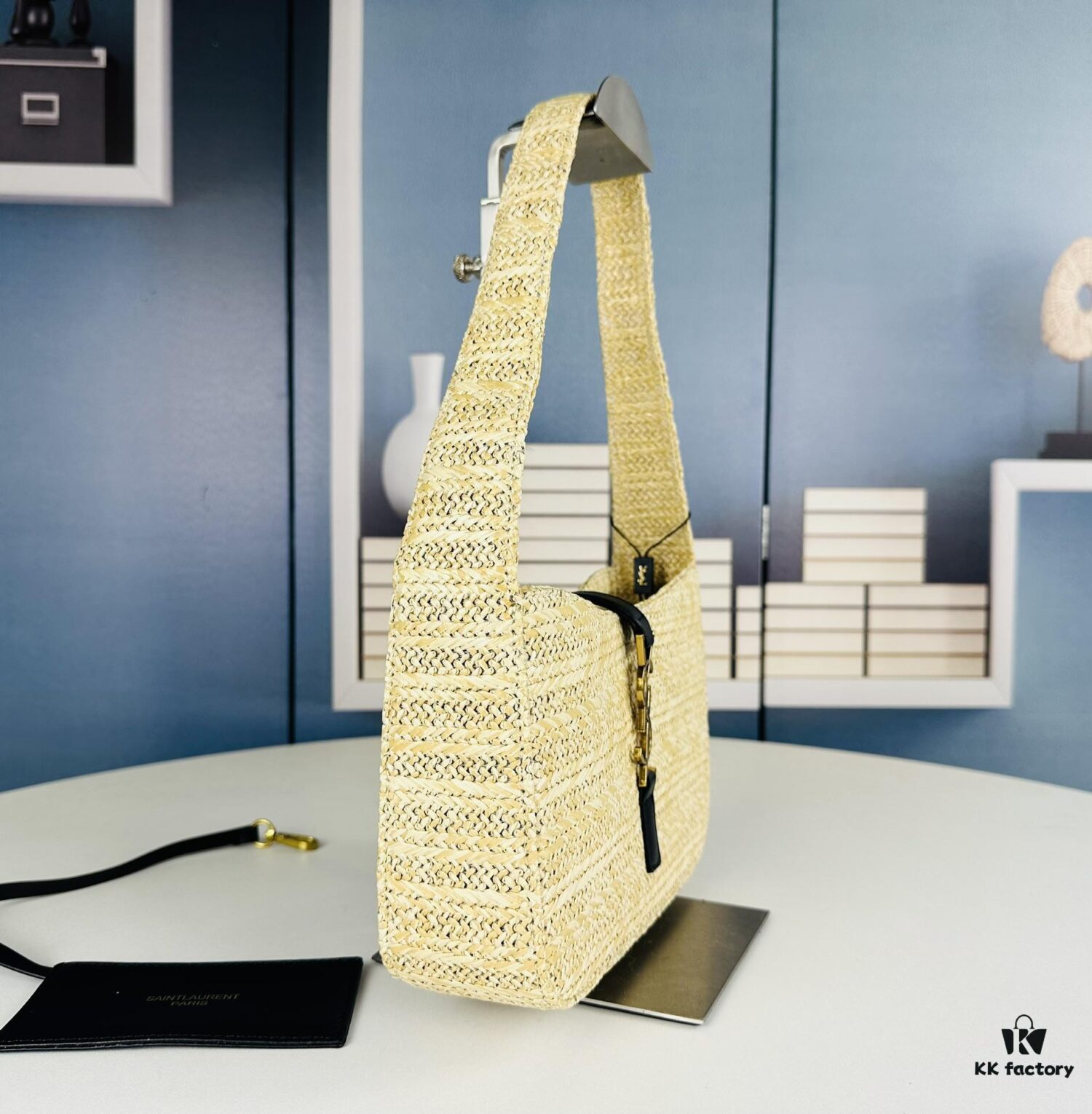 New Bestseller YSL Le 5 à 7 Raffia Mini Shoulder Bag