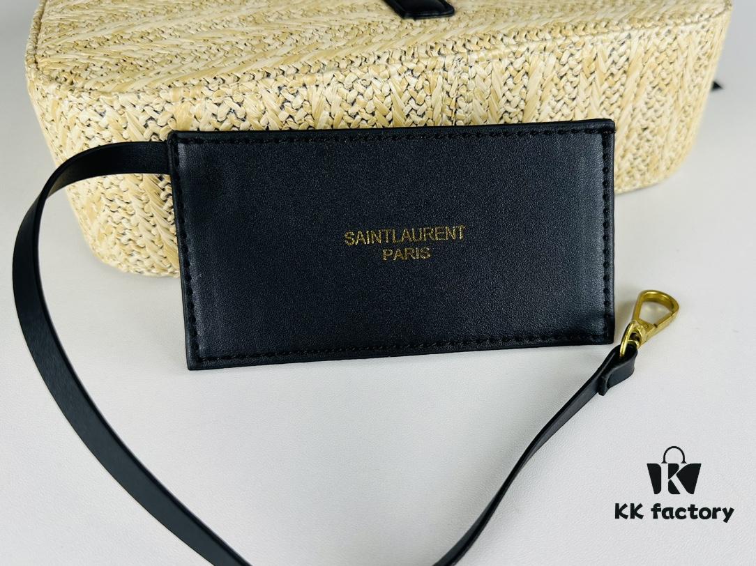 New Bestseller YSL Le 5 à 7 Raffia Mini Shoulder Bag