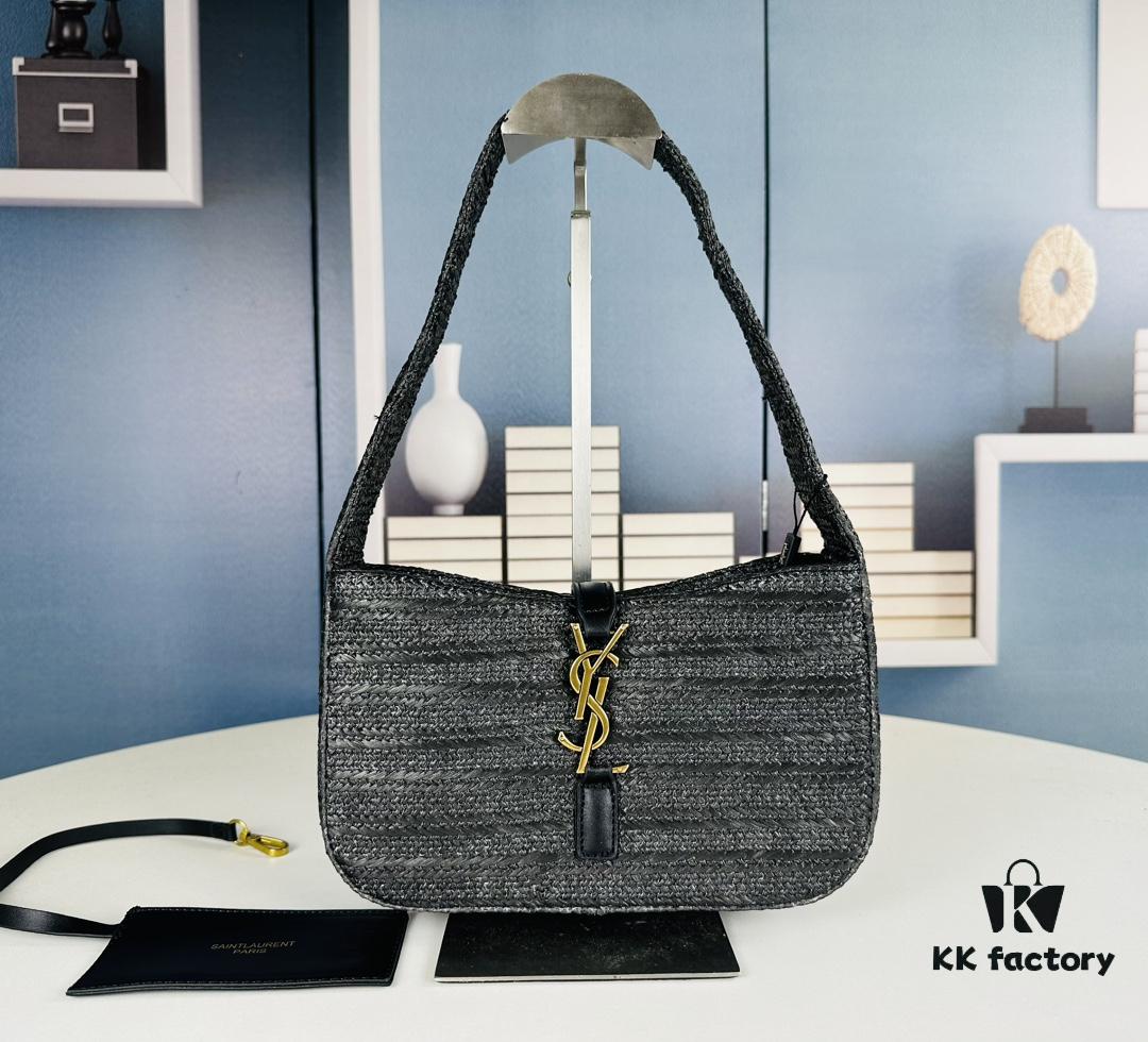New Bestseller YSL Le 5 à 7 Raffia Mini Shoulder Bag