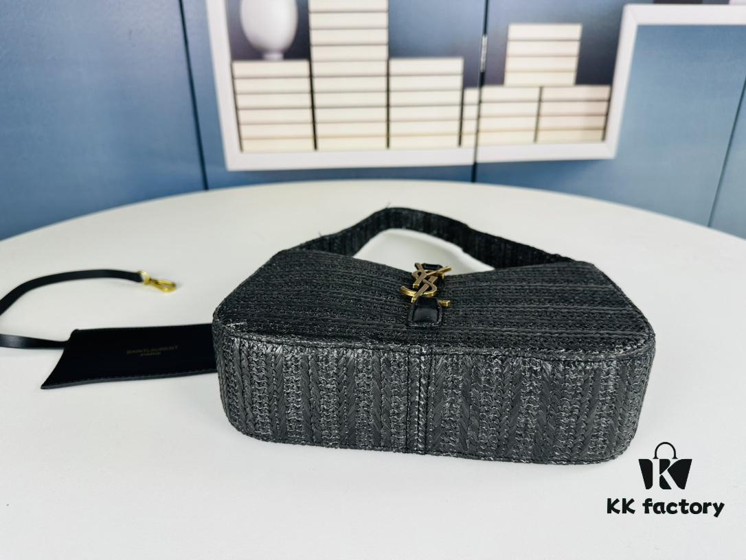 New Bestseller YSL Le 5 à 7 Raffia Mini Shoulder Bag