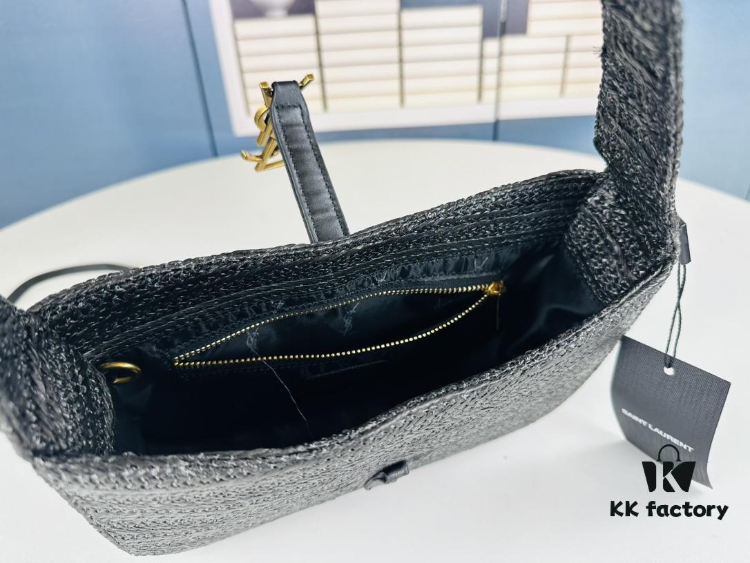 New Bestseller YSL Le 5 à 7 Raffia Mini Shoulder Bag