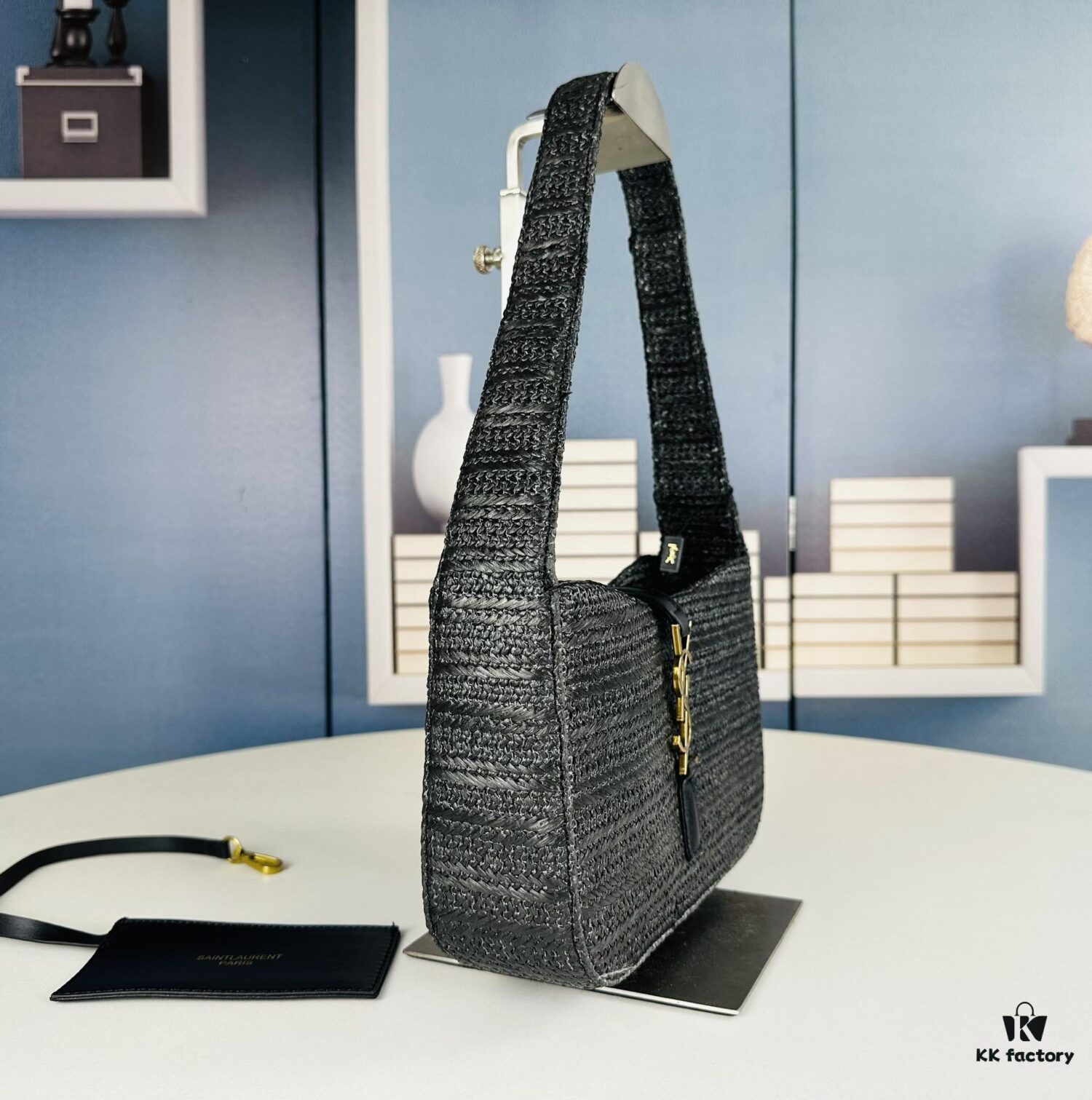 New Bestseller YSL Le 5 à 7 Raffia Mini Shoulder Bag