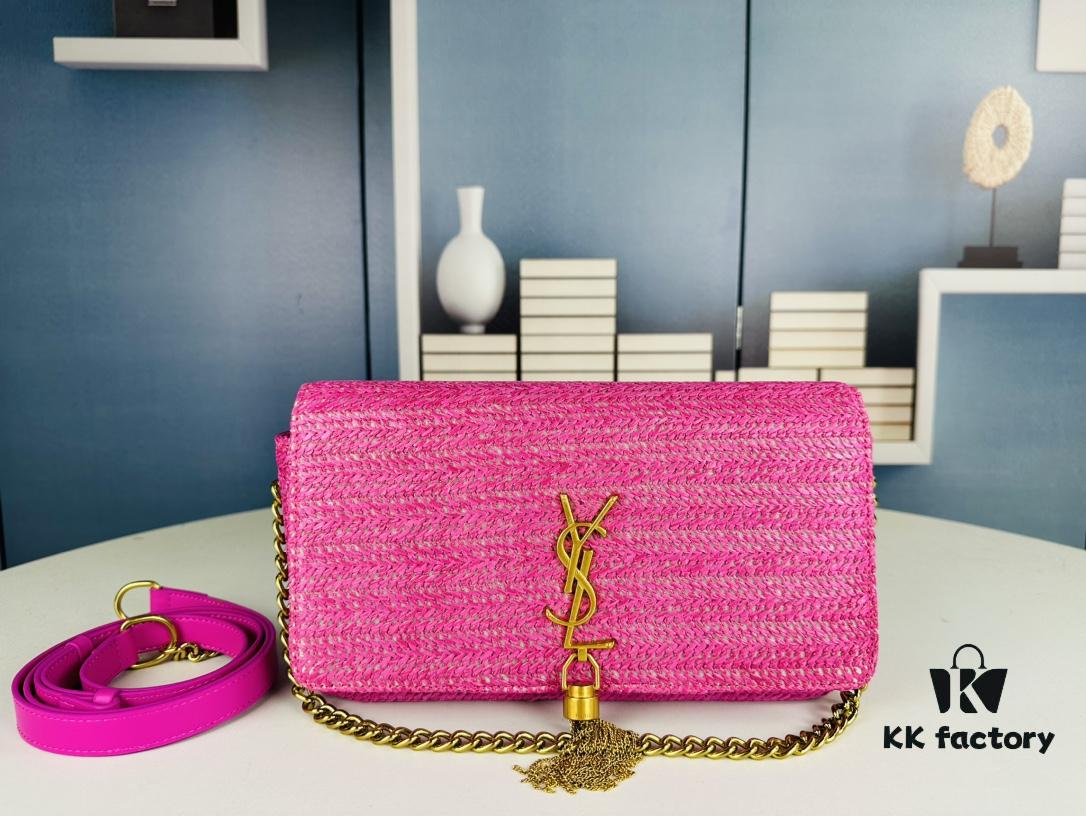 Bestseller YSL New Raffia Woven Tassel Bag! Summer Beach Joy