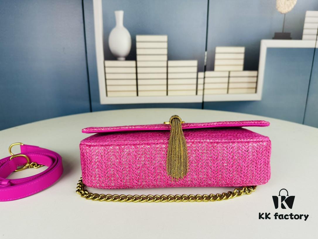 Bestseller YSL New Raffia Woven Tassel Bag! Summer Beach Joy