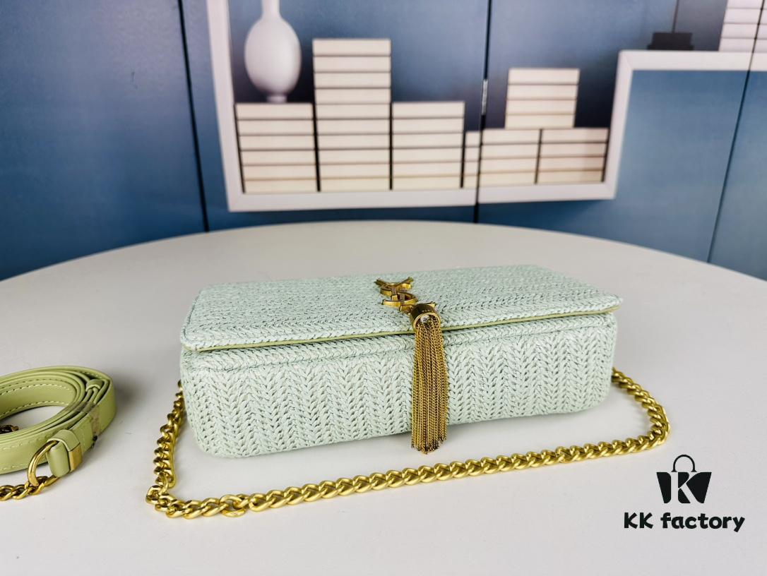 Bestseller YSL New Raffia Woven Tassel Bag! Summer Beach Joy