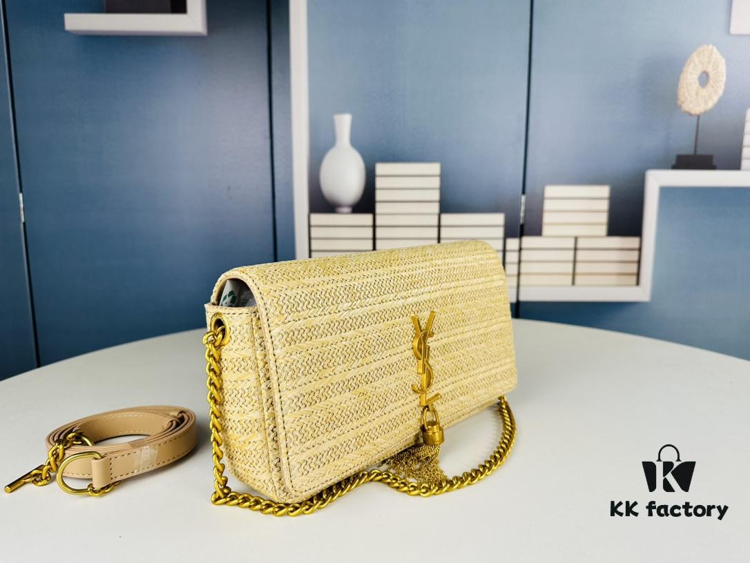 Bestseller YSL New Raffia Woven Tassel Bag! Summer Beach Joy