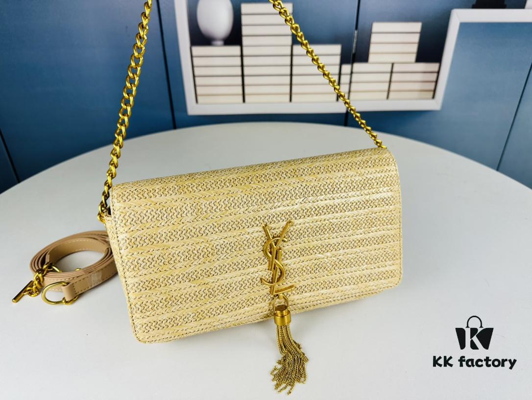Bestseller YSL New Raffia Woven Tassel Bag! Summer Beach Joy