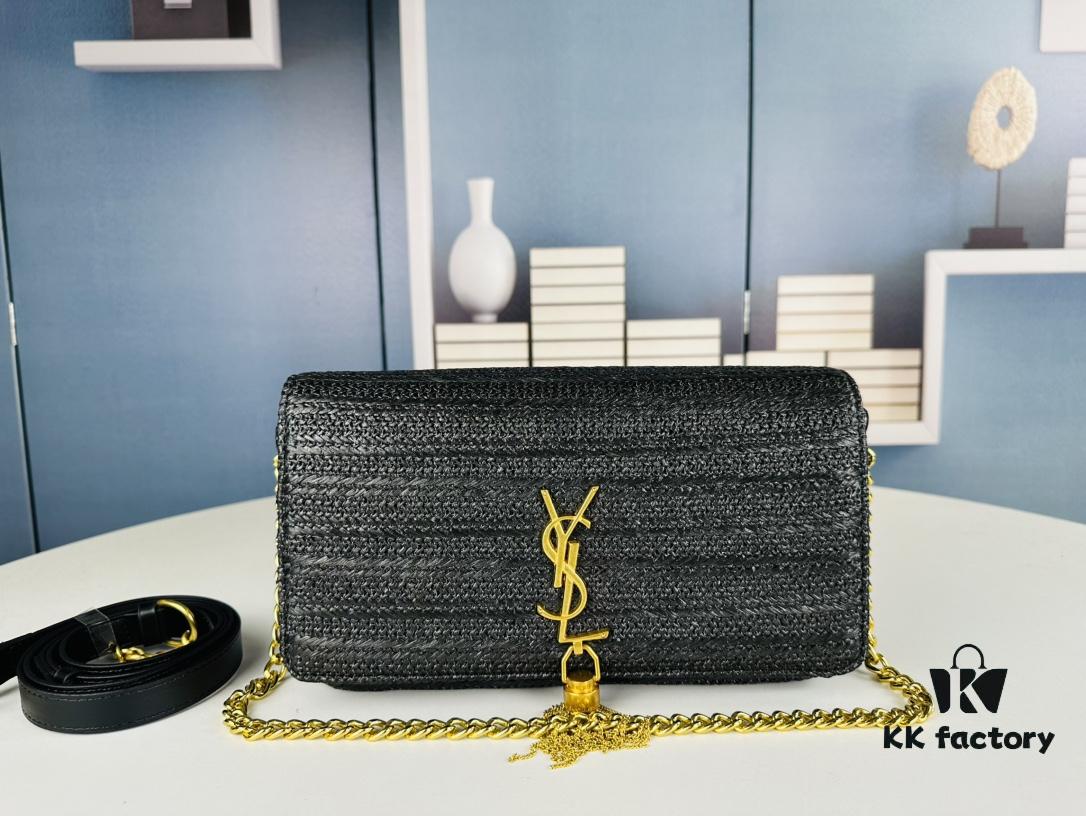 Bestseller YSL New Raffia Woven Tassel Bag! Summer Beach Joy