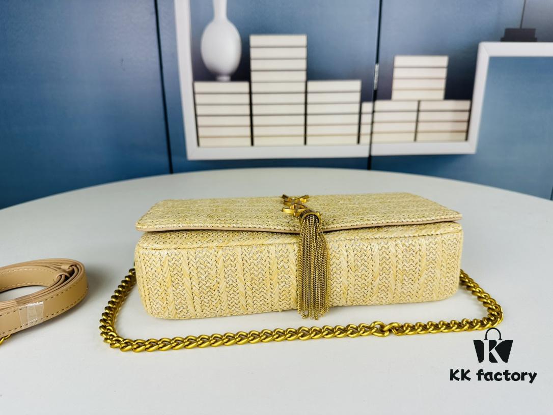 Bestseller YSL New Raffia Woven Tassel Bag! Summer Beach Joy