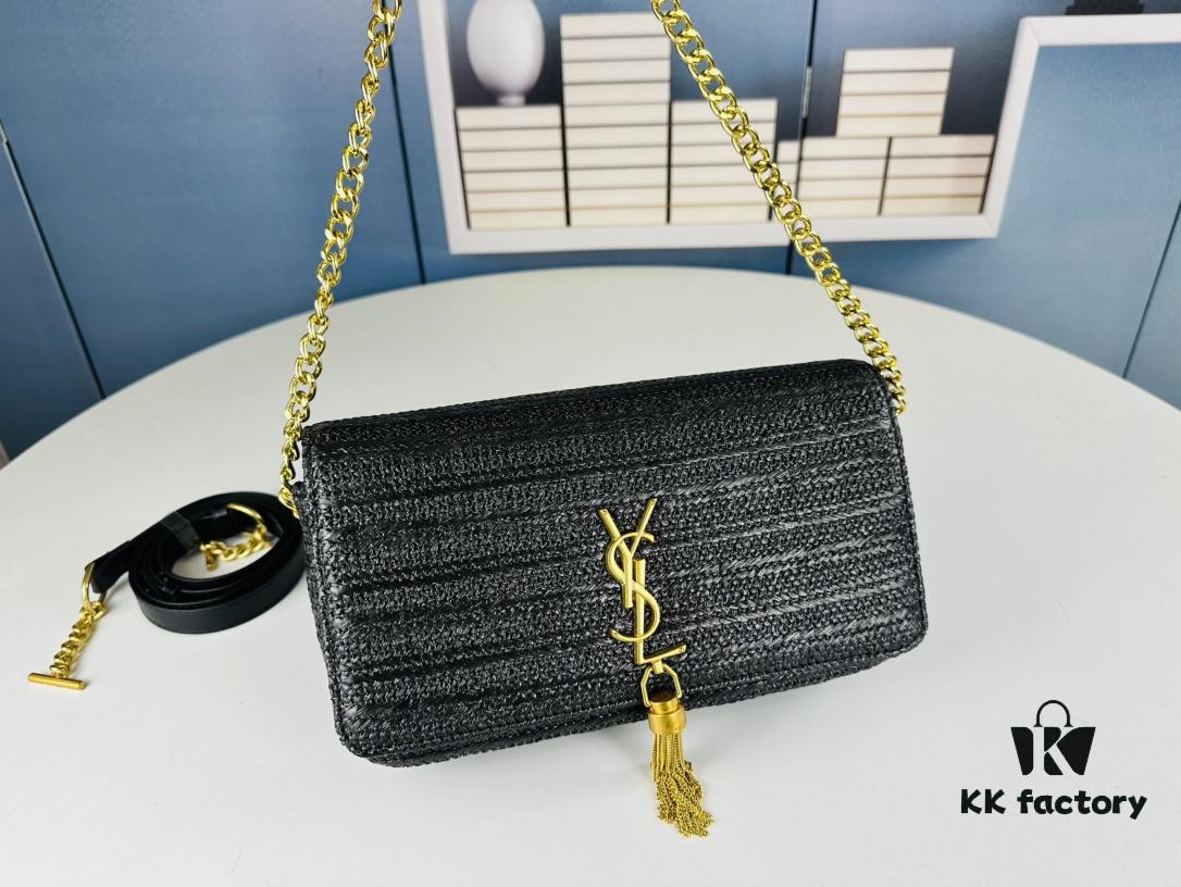 Bestseller YSL New Raffia Woven Tassel Bag! Summer Beach Joy