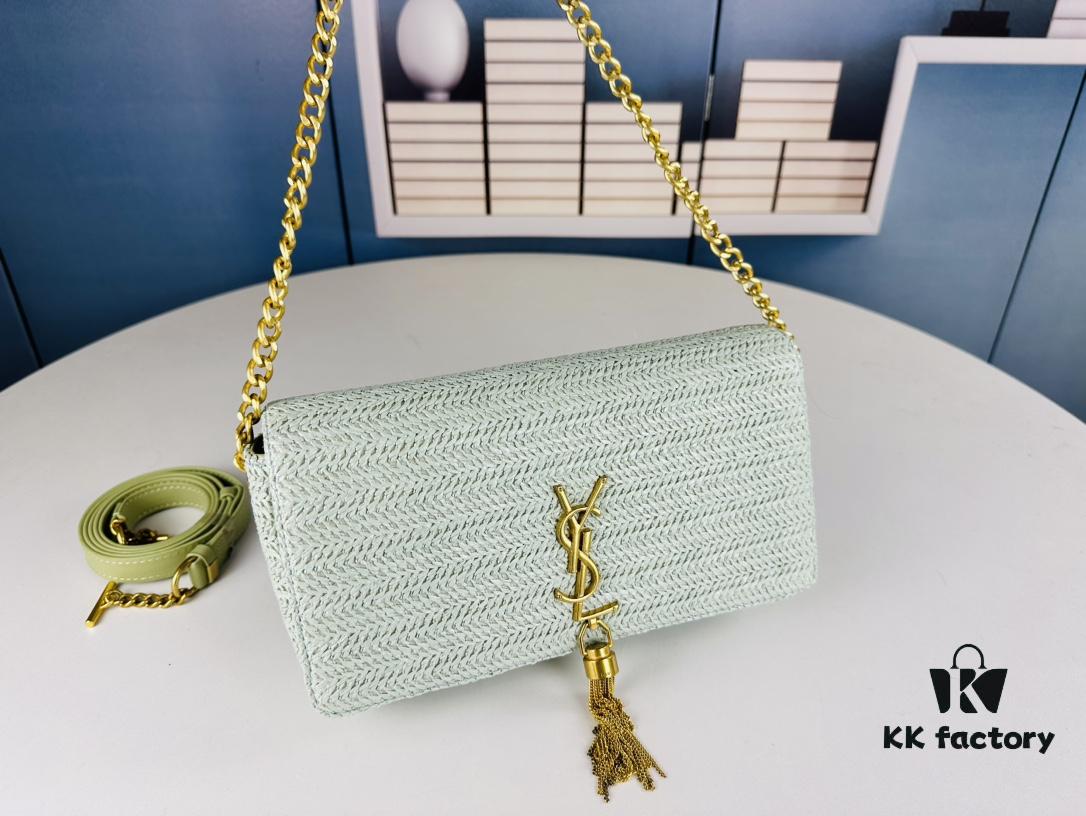 Bestseller YSL New Raffia Woven Tassel Bag! Summer Beach Joy