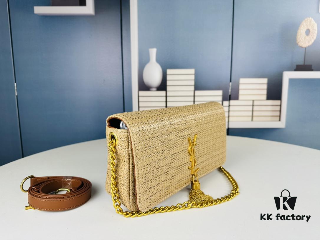 Bestseller YSL New Raffia Woven Tassel Bag! Summer Beach Joy