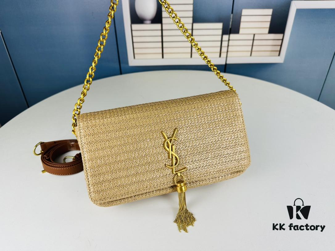 Bestseller YSL New Raffia Woven Tassel Bag! Summer Beach Joy