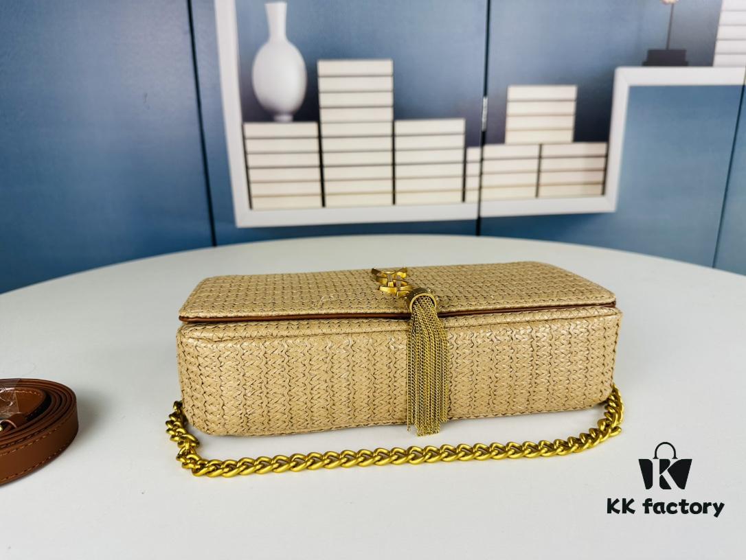 Bestseller YSL New Raffia Woven Tassel Bag! Summer Beach Joy