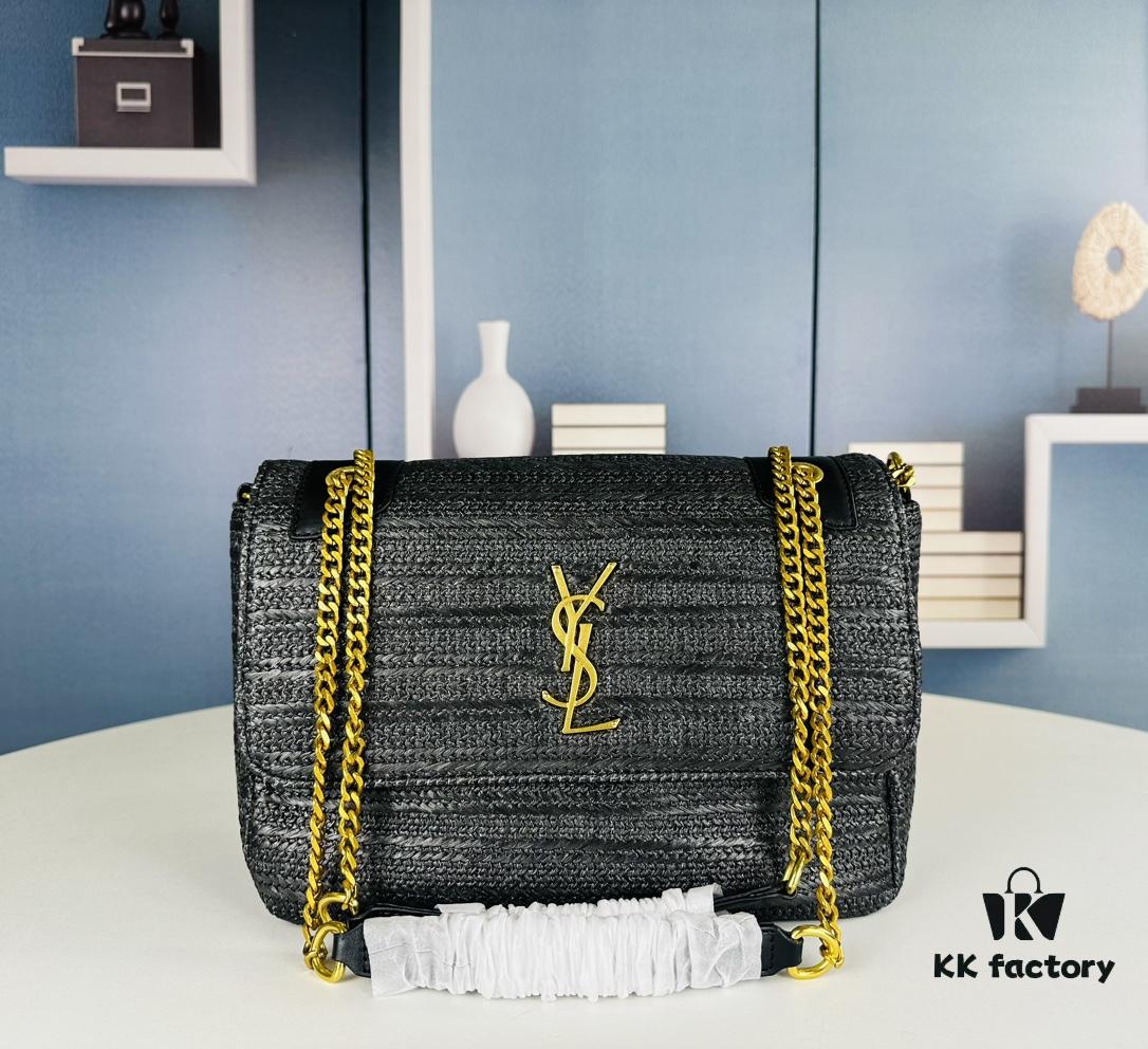 Bestselling Large YSL Raffia Bag Niki Style – Artistic and Elegant, Perfect for Everyday Wear