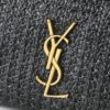 YSL Saint Laurent Rattan Mother-and-Child Tote Bag 💕 Spacious Lightweight Design with Contrasting Colors and Large Y Logo