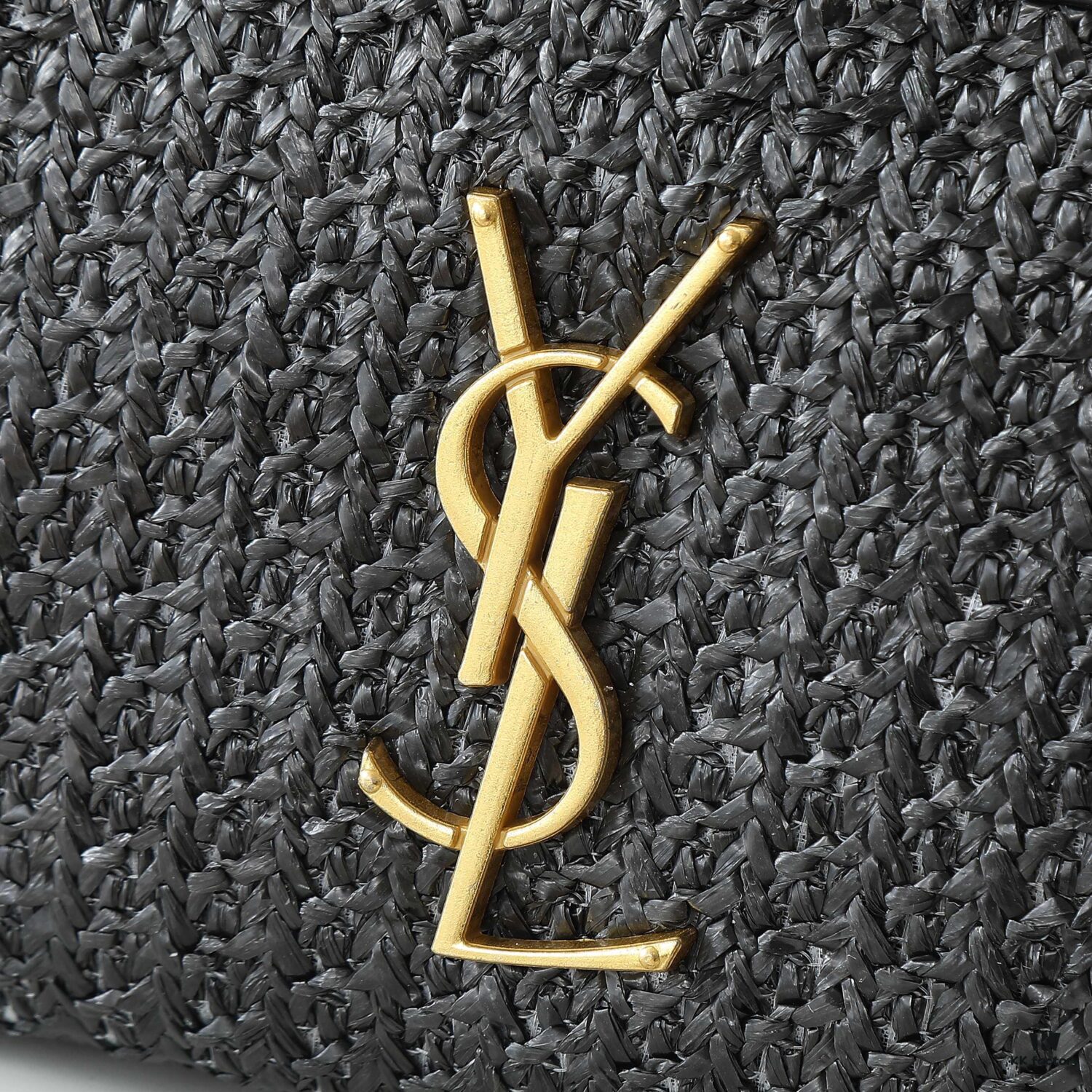 YSL Saint Laurent Rattan Mother-and-Child Tote Bag 💕 Spacious Lightweight Design with Contrasting Colors and Large Y Logo