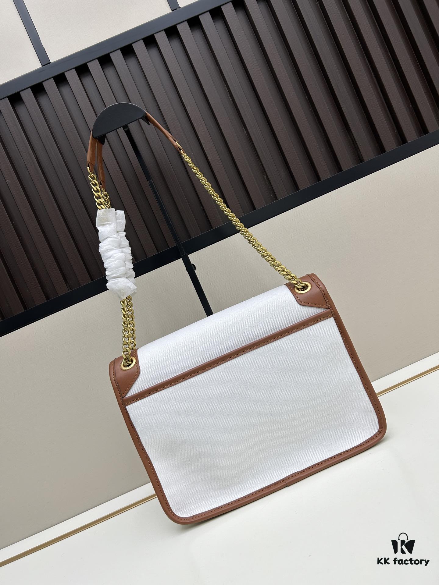 New Large YSL Niki Linen-Style Crossbody Bag Shoulder Bag with Box