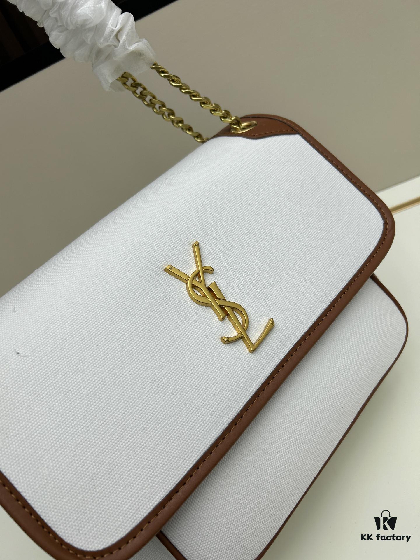 New Large YSL Niki Linen-Style Crossbody Bag Shoulder Bag with Box