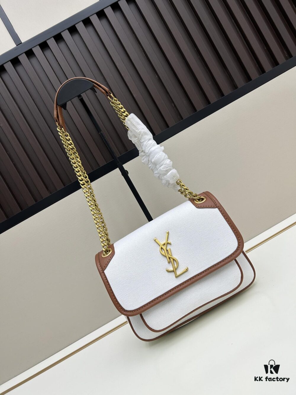 New Arrival Small YSL Niki Bag with Box – Latest Linen-Blend Crossbody Shoulder Bag