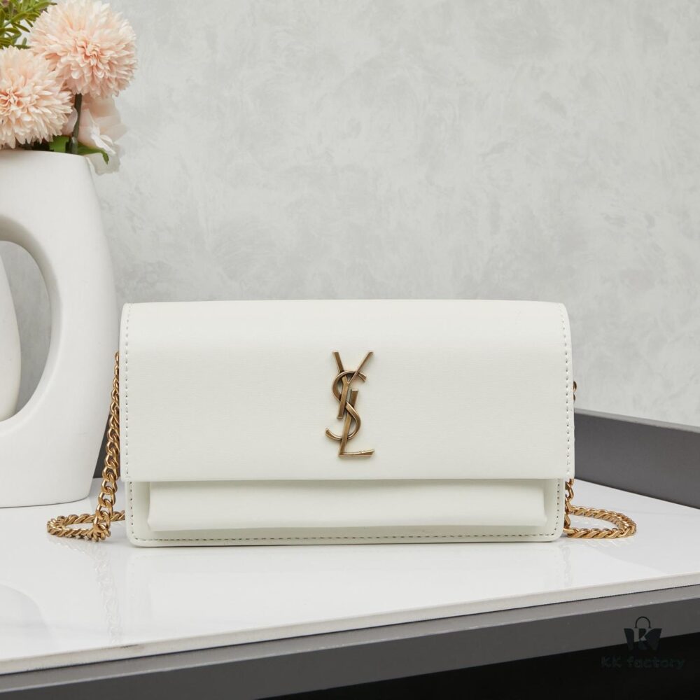 New YSL Classic Chain Bag with Box | Timeless Elegance in Black Leather
