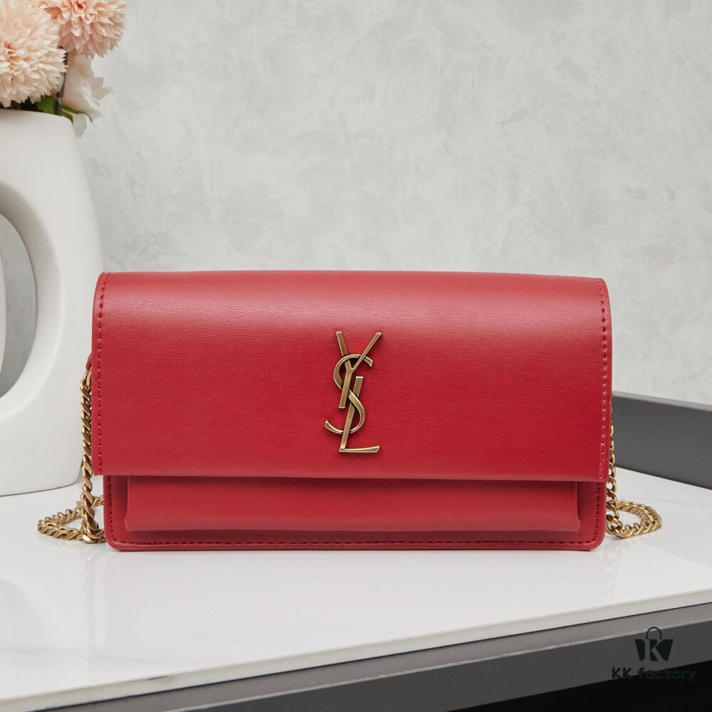 New YSL Classic Chain Bag with Box | Timeless Elegance in Black Leather