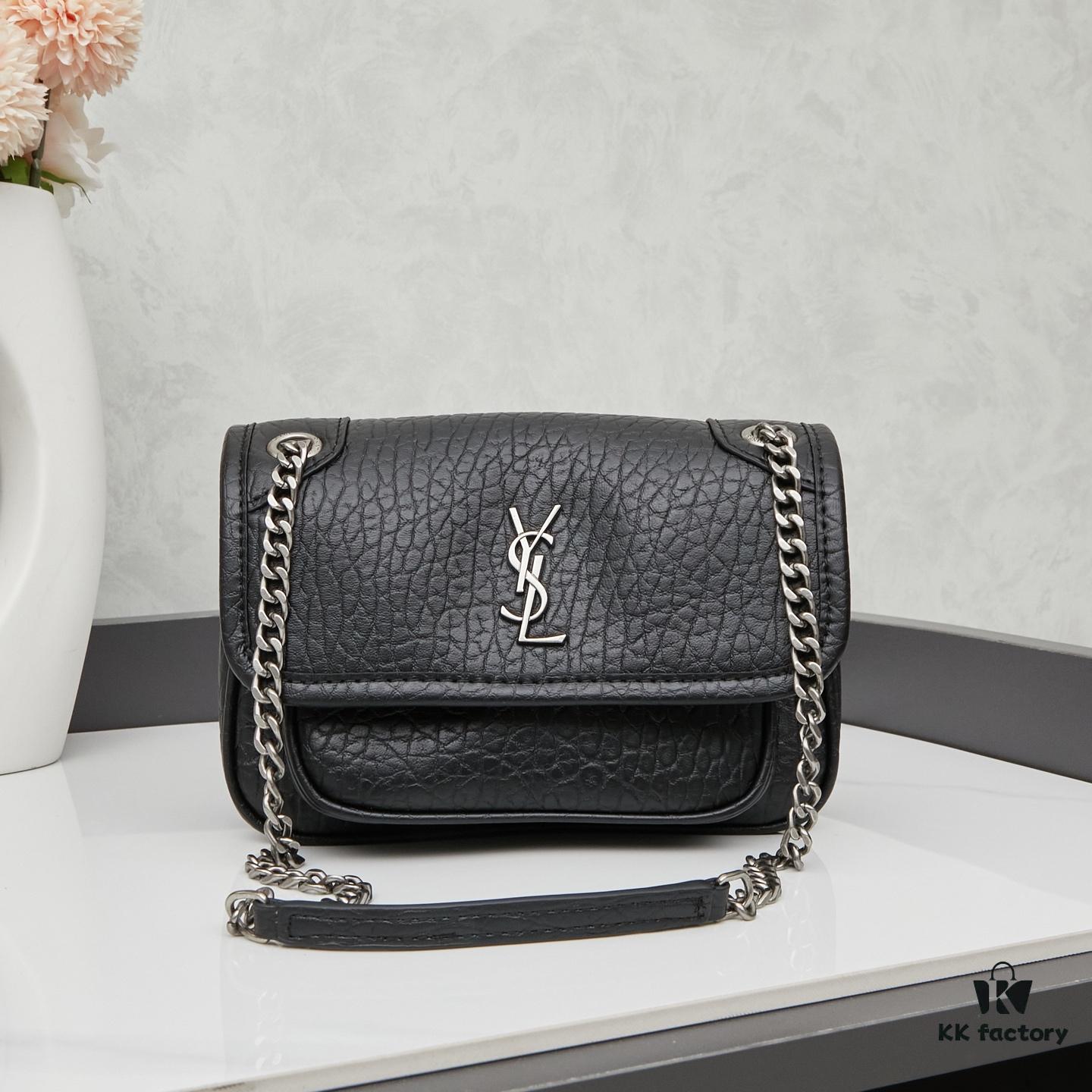 New Arrival with Box 💰 YSL Saint Laurent Niki Grainy Leather Mini Shoulder Bag