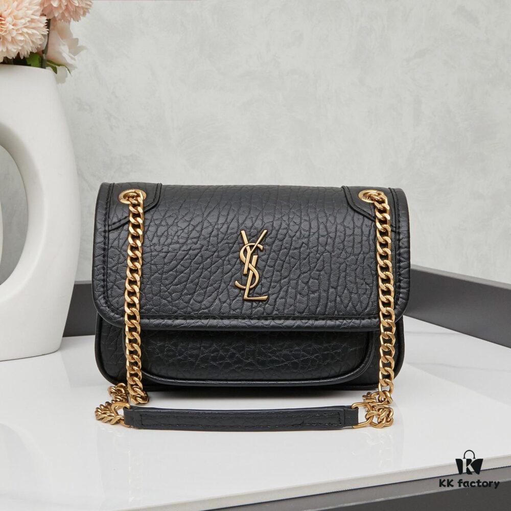 New Arrival with Box 💰 YSL Saint Laurent Niki Grainy Leather Mini Shoulder Bag