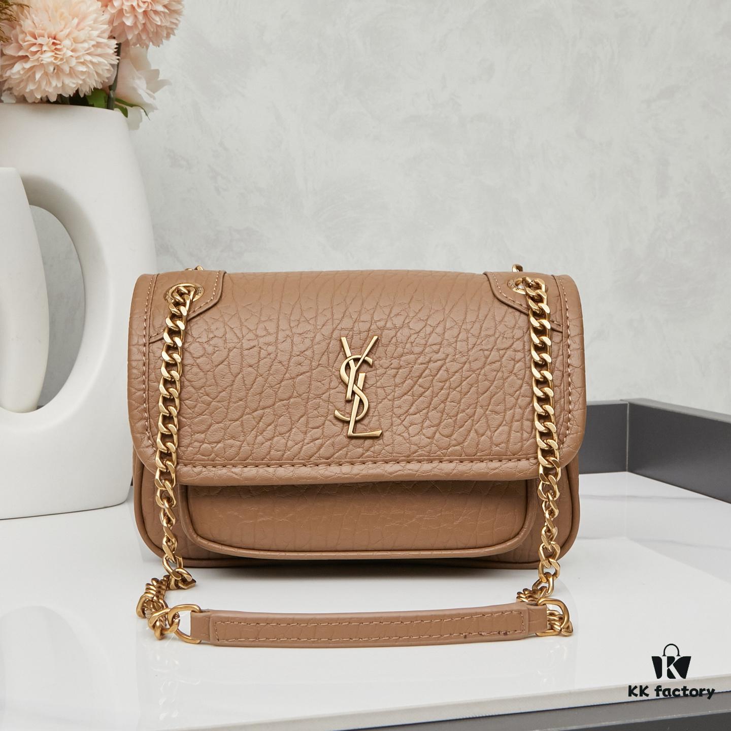 New Arrival with Box 💰 YSL Saint Laurent Niki Grained Leather Mini Shoulder Bag