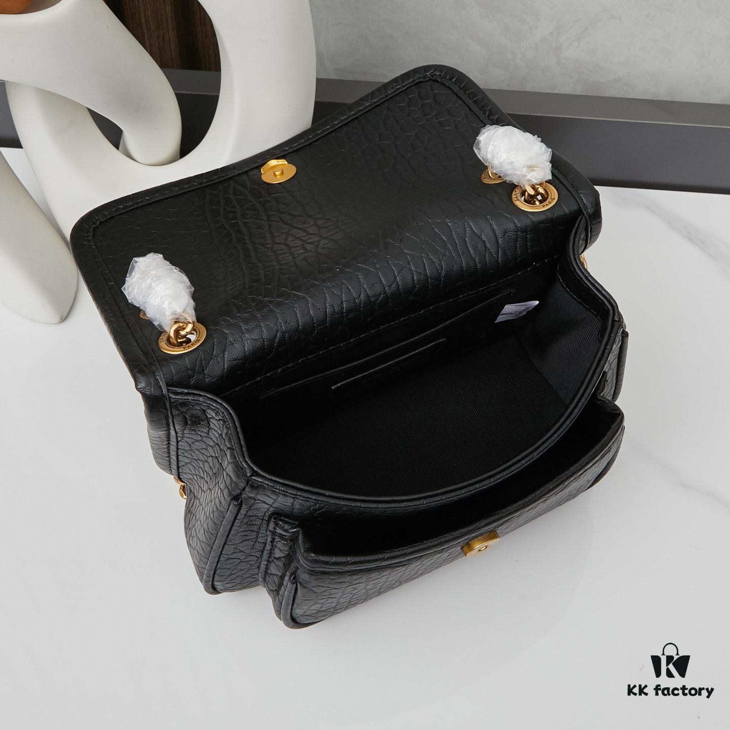 New Arrival with Box 💰 YSL Saint Laurent Niki Grainy Leather Mini Shoulder Bag