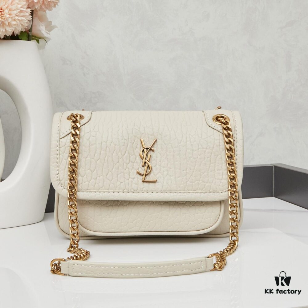 New Arrival with Box 💰 YSL Saint Laurent Niki Grained Lambskin Mini Shoulder Bag