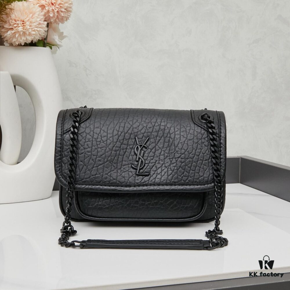 New Arrival with Box 💰 YSL Saint Laurent Niki Grained Lambskin Mini Shoulder Bag