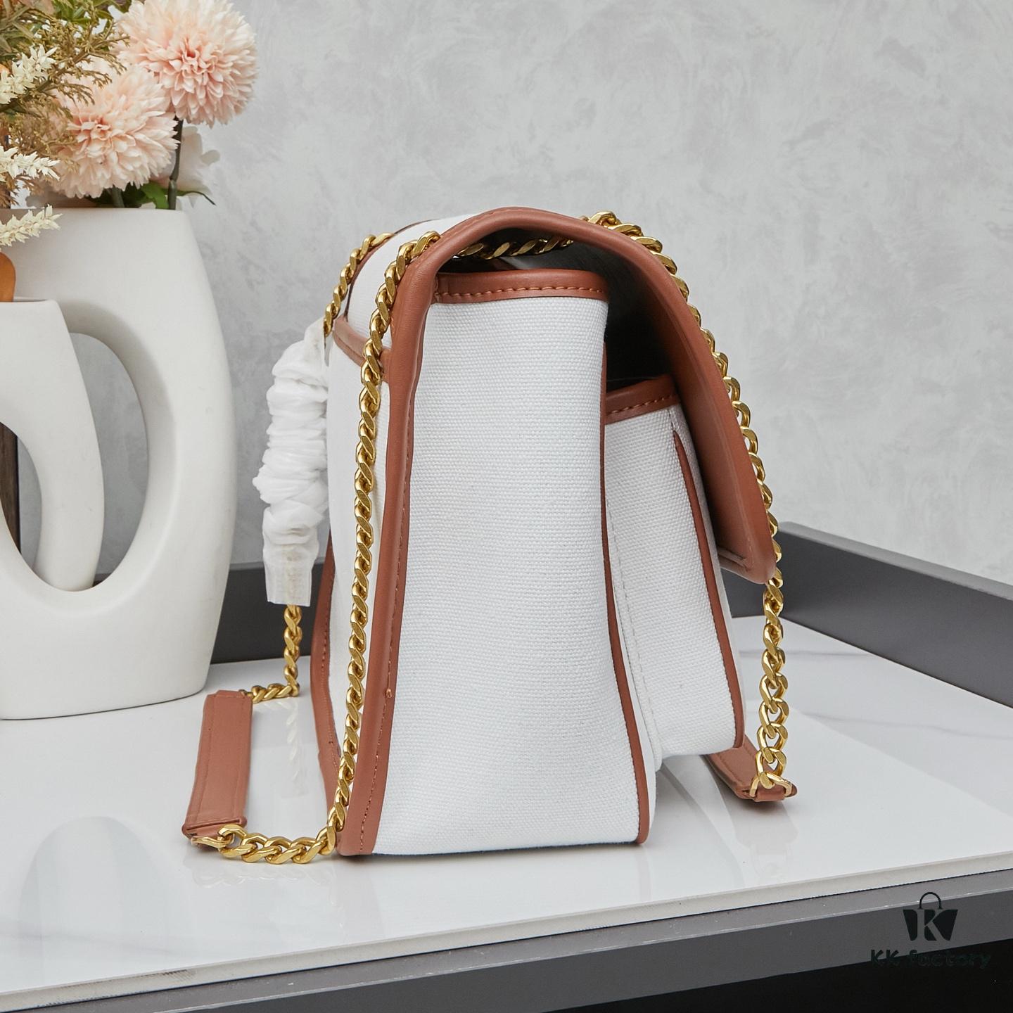 New Large YSL Niki Crossbody Bag in Linen Color with Box