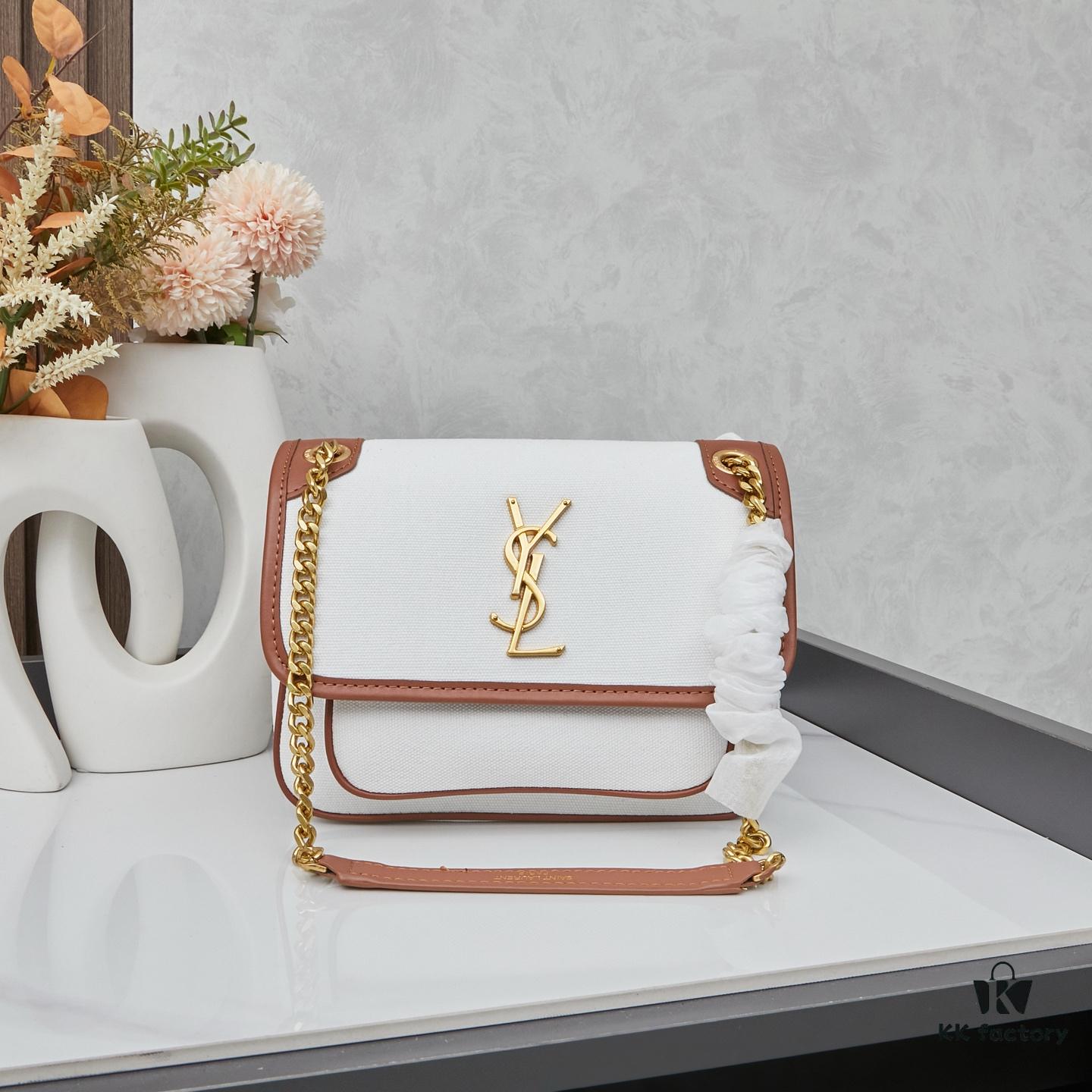 New Arrival Small YSL Niki Bag with Box - Latest Linen-Style Crossbody Shoulder Bag