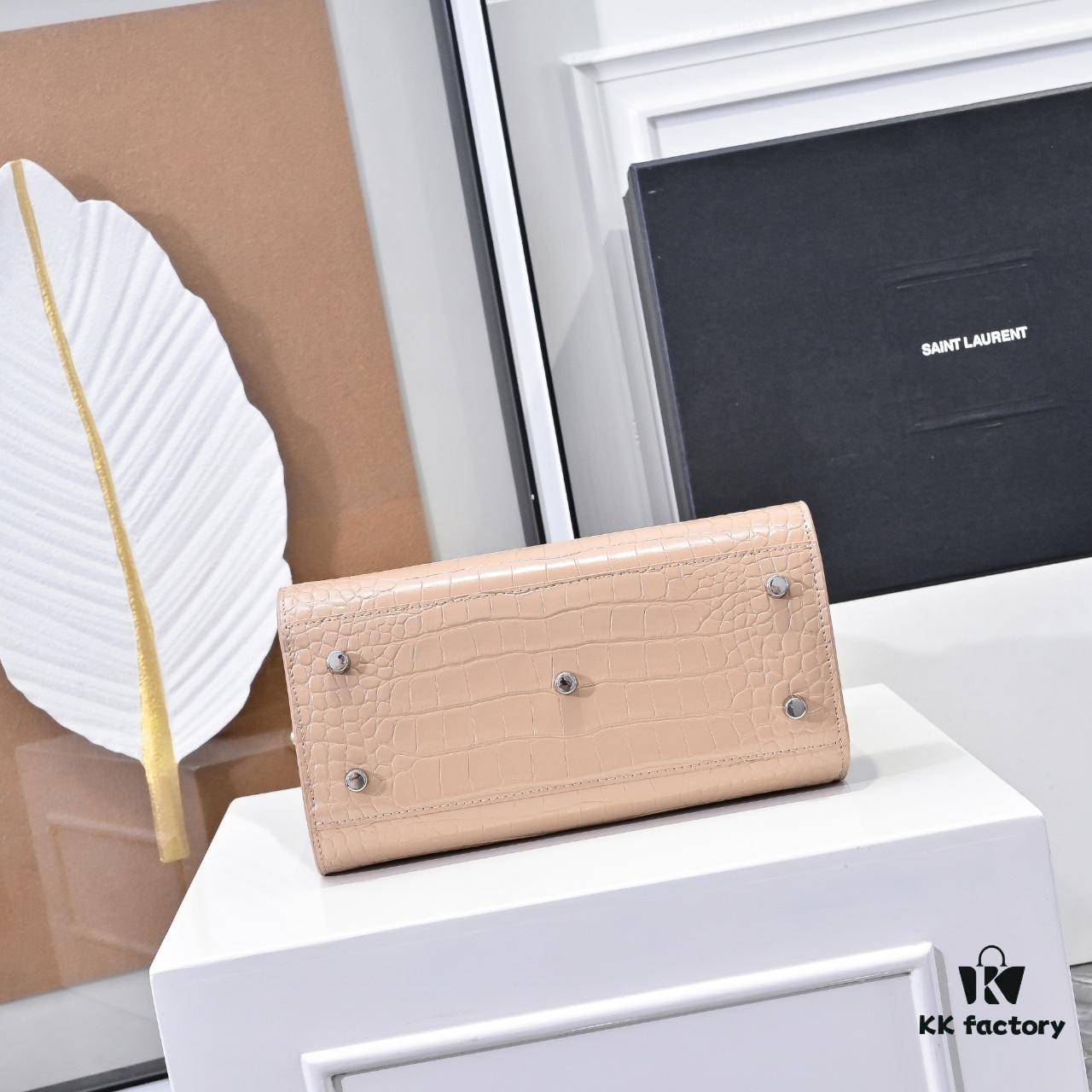 New Arrival Saffiano Leather Rose-Inspired Street-Style Bag | YSL's Muse Must-Have