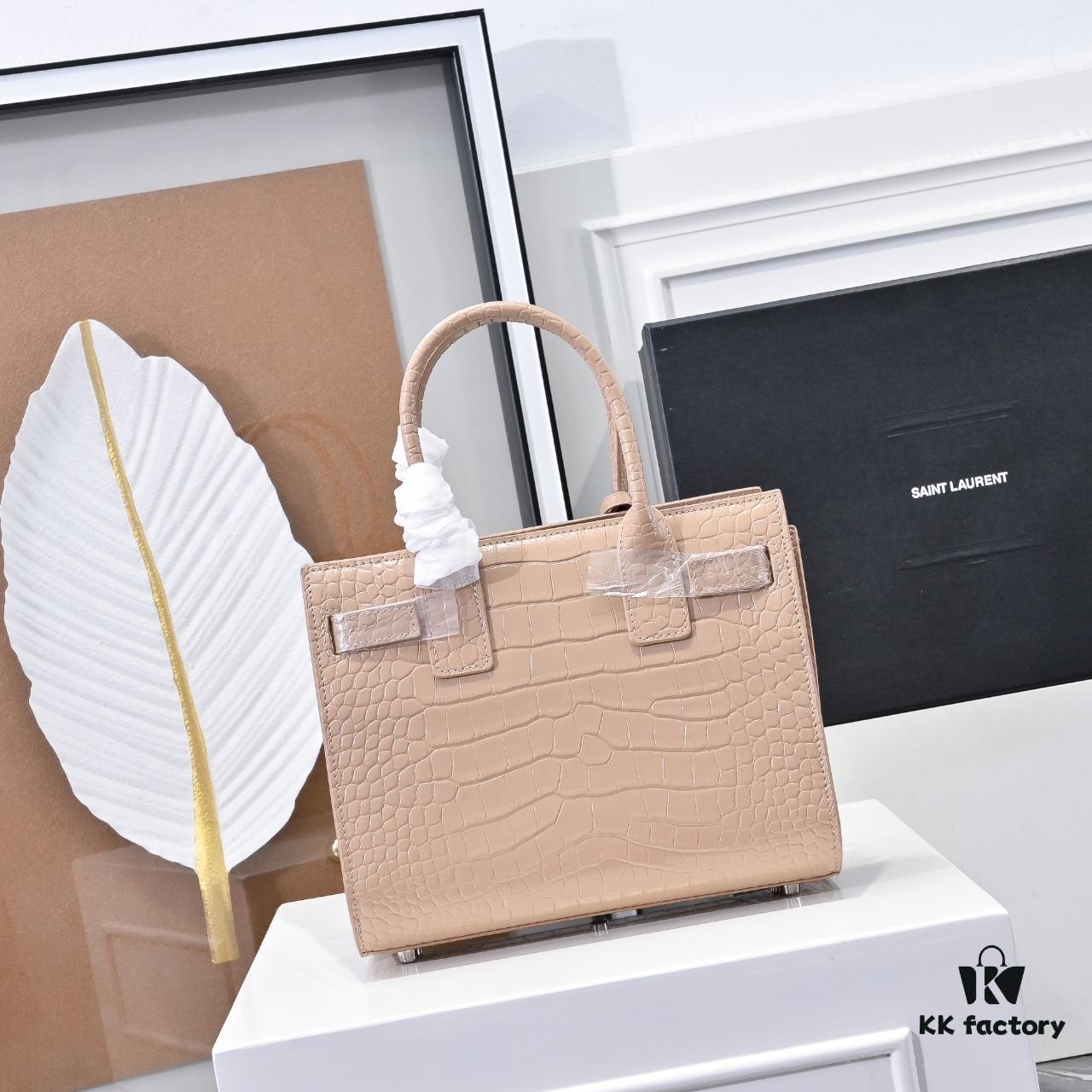 New Arrival Saffiano Leather Rose-Inspired Street-Style Bag | YSL's Muse Must-Have
