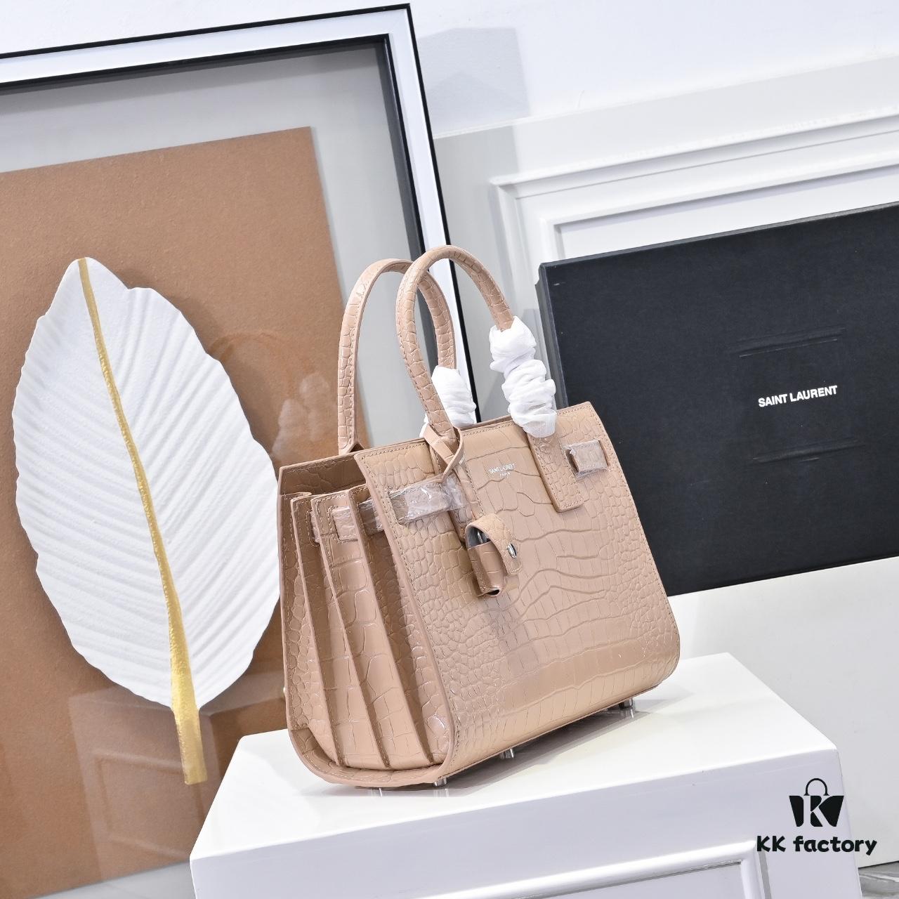 New Arrival Saffiano Leather Rose-Inspired Street-Style Bag | YSL's Muse Must-Have