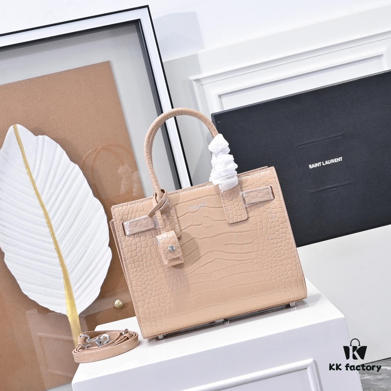 New Arrival Saffiano Leather Rose-Inspired Street-Style Bag | YSL's Muse Must-Have