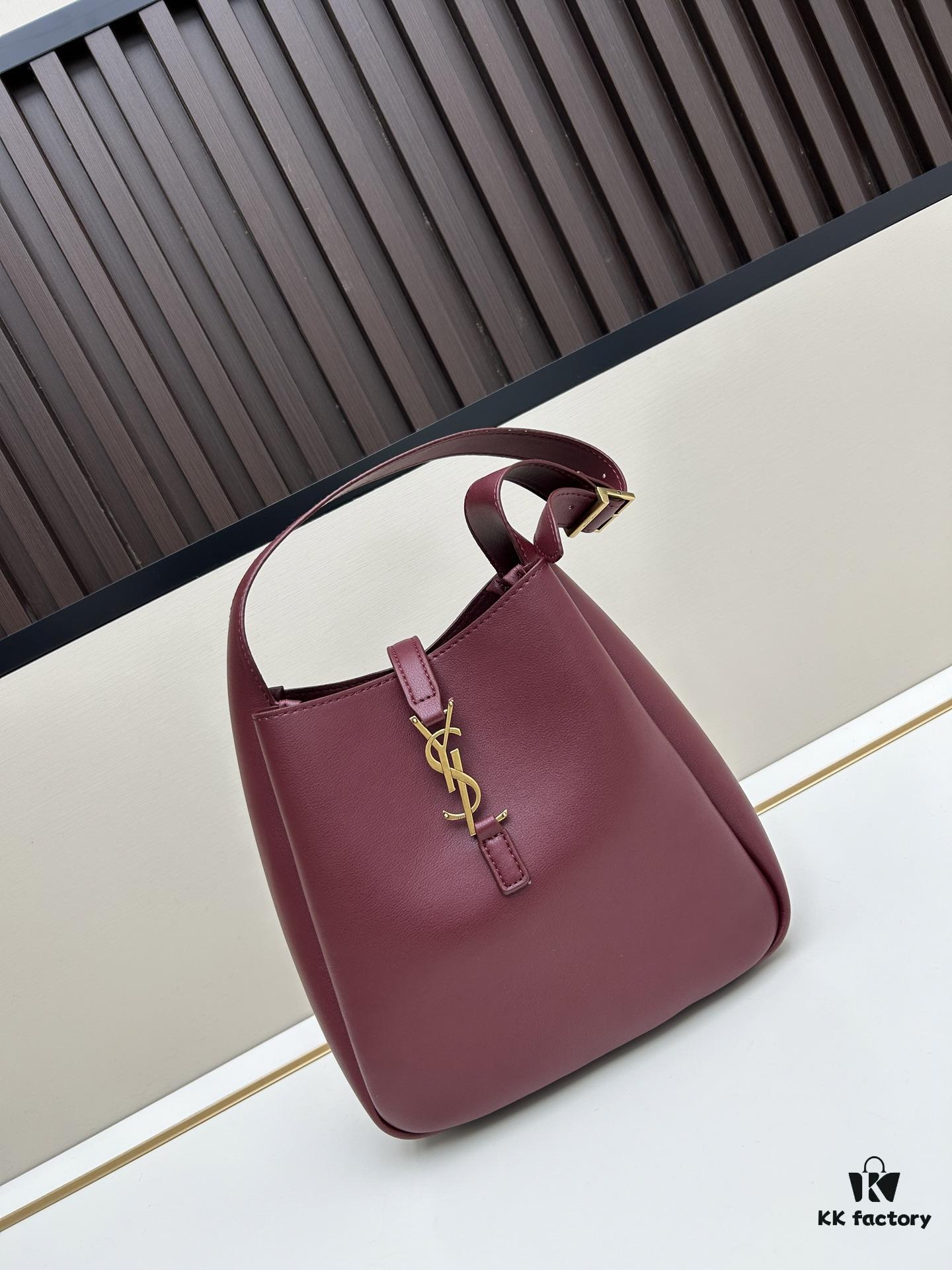 New YSL Shoulder Bag, Soft Lambskin, Spacious and Stylish, Black and Caramel Colors