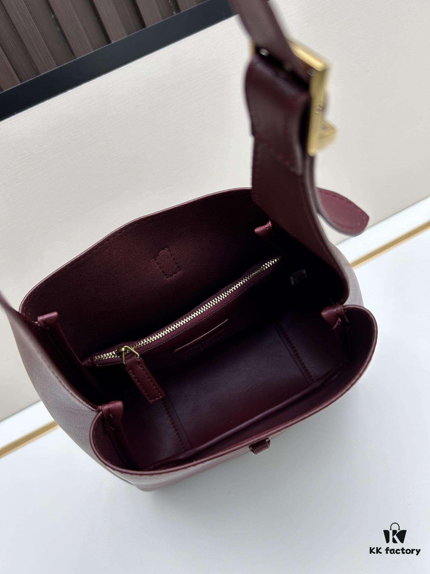 New YSL Shoulder Bag, Soft Lambskin, Spacious and Stylish, Black and Caramel Colors