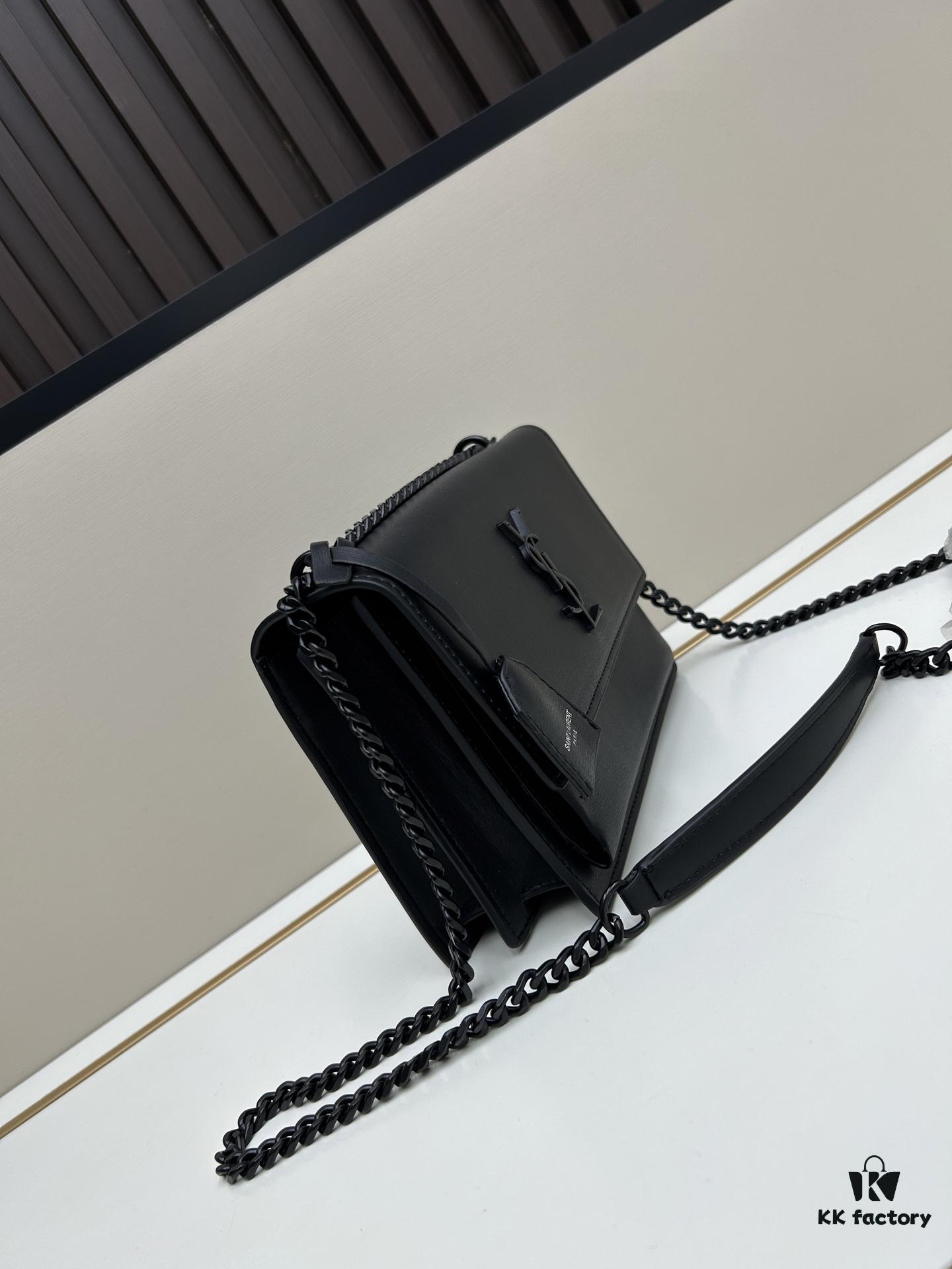 New Arrival with Box 💰 YSL Sunset Chain Bag, Smooth Fine Grain Calfskin