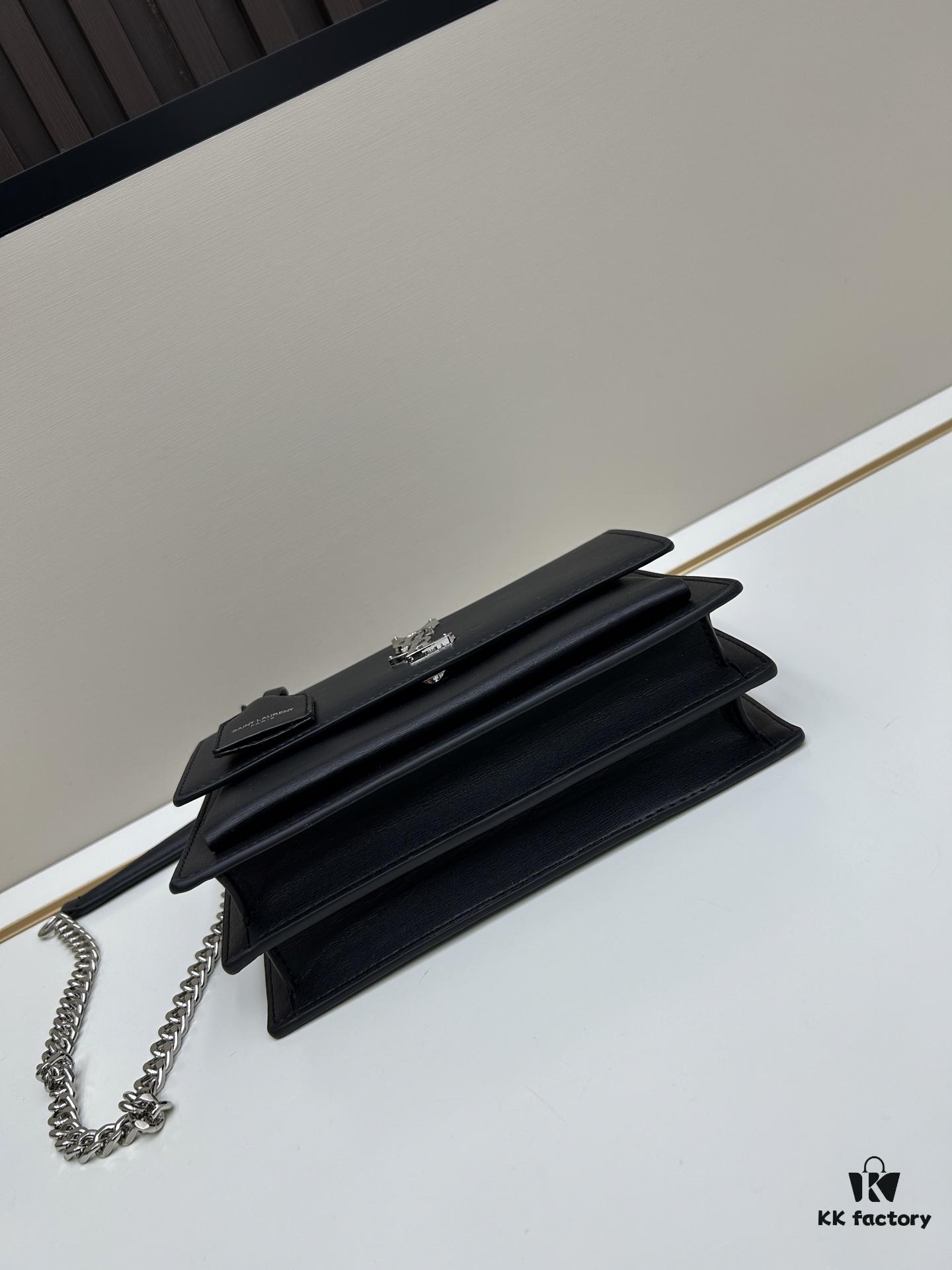 New Arrival with Box 💰 YSL Sunset Chain Bag, Smooth Fine Grain Calfskin